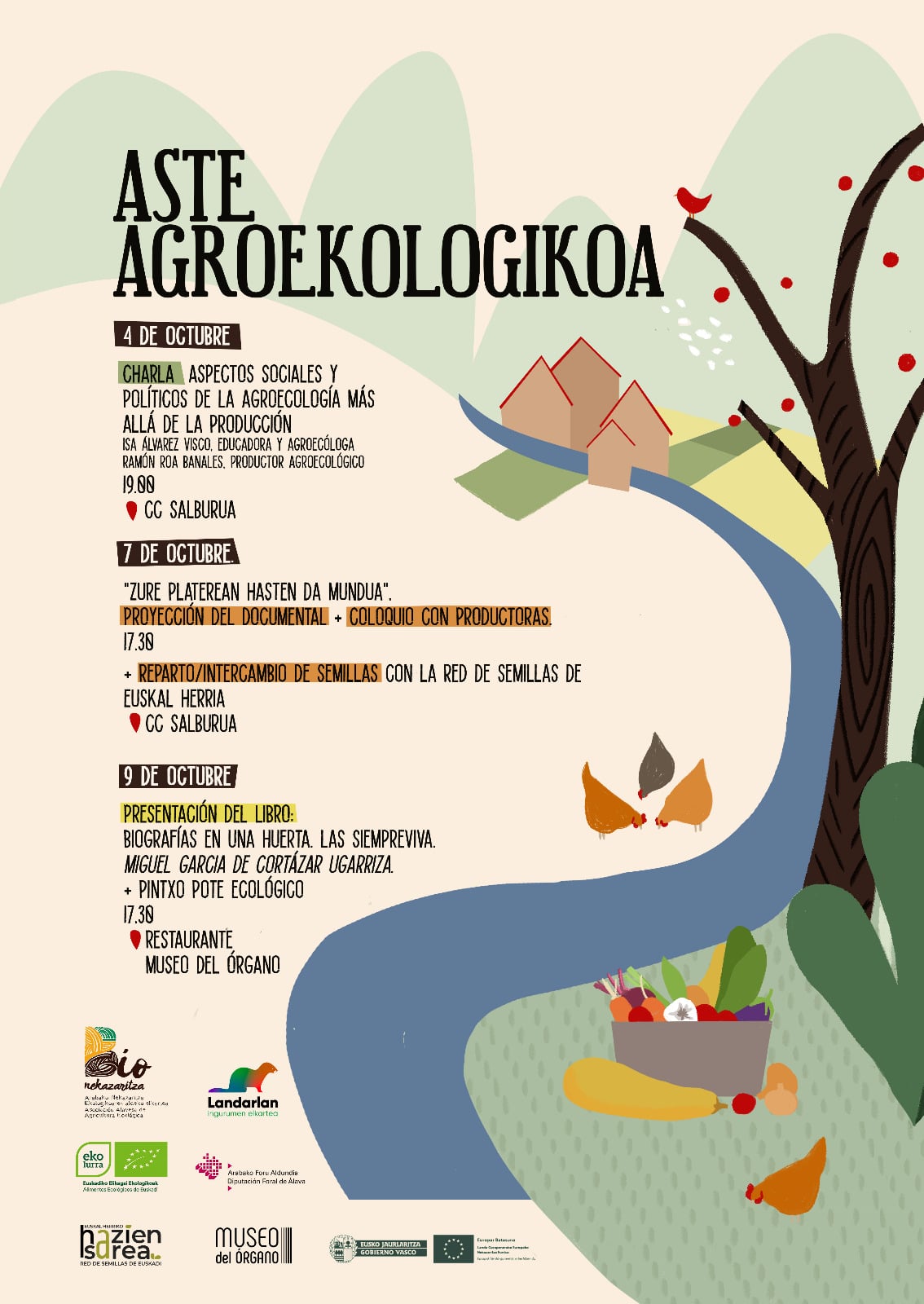 En este momento estás viendo Aste Agroekologikoa Urriaren 4tik 9ra || Semana Agroecológica del 4 al 9 de Octubre